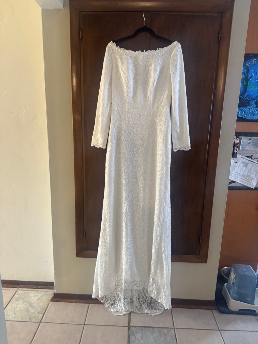 Italian White Lace Long-Sleeve Maxi Dress - Timeless Bohemian Beach Bride